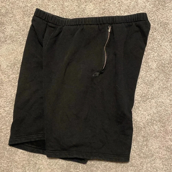 EUC Nike Sportswear Black Cotton Terry Drawstring Pull On Shorts See Measurement - Picture 4 of 12